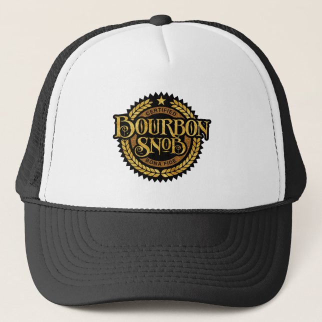 Casquette Bourbon Snob - drôle de buveur de whisky (Devant)