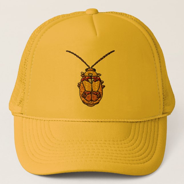 Casquette Bouteille à feuilles rouges (Devant)