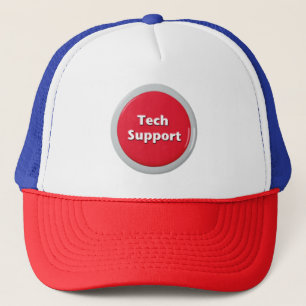 Casquette Bouton Panique rouge du support technique