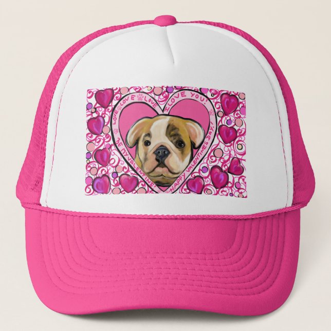Casquette Bouvier anglais mignon et câlin (Devant)