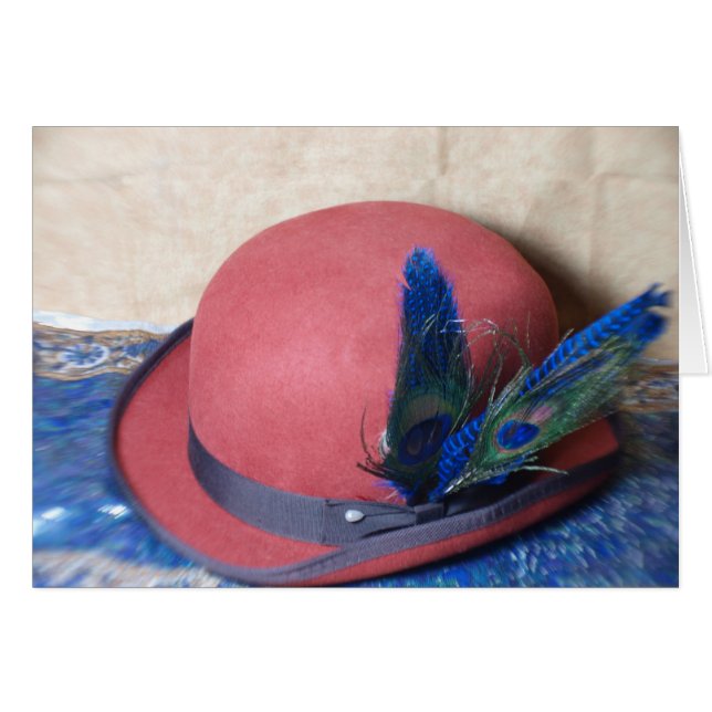 Casquette Bowler avec plume Peacock (Devant horizontal)