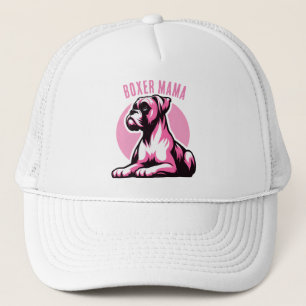 Casquette Boxer Mama : Joli Chien Rose Boxer Silhouette
