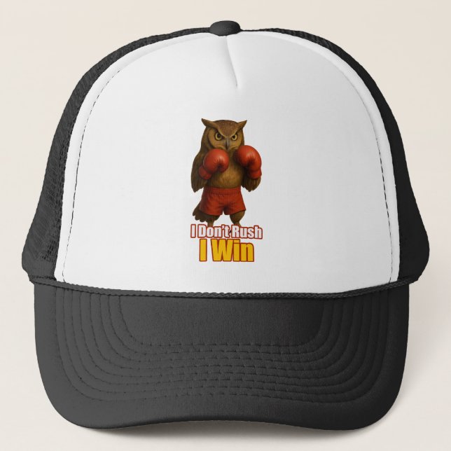 Casquette Boxing Owl  Win with Patience (Devant)