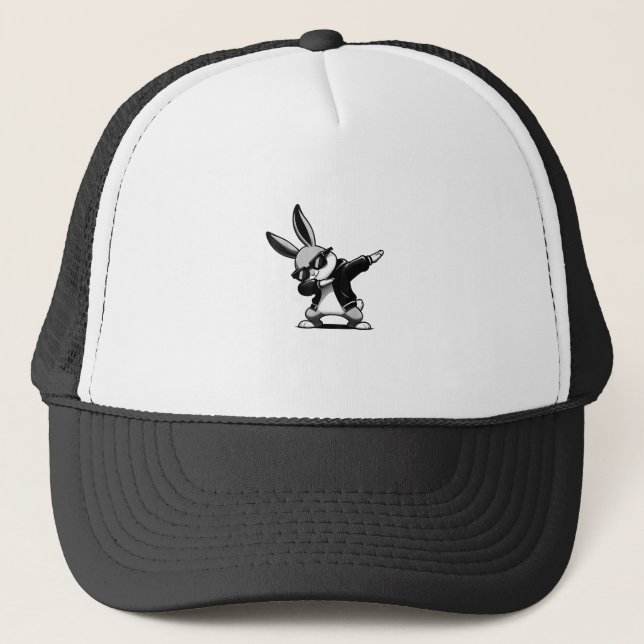 Casquette Boy Kid Easter Day Dabbing Bunny Rabbit Hip Hop Ea (Devant)