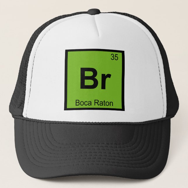 Casquette Br - Boca Raton Floride Tableau Périodique (Devant)