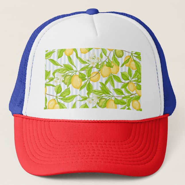 Casquette Branche de citronnier : Motif sans fil (Devant)
