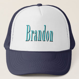 Casquette Brandon, nom logo bleu,