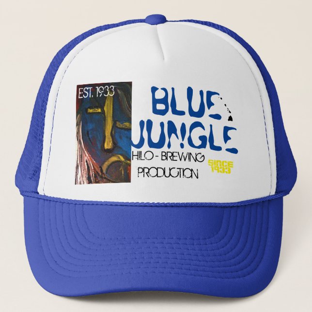 CASQUETTE BRASSAGE DE LA JUNGLE BLEUE (Devant)