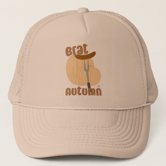 Casquette Brat Automne Drôle Trending Humour Fun Slogan (Devant)