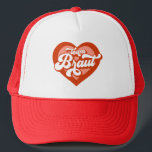 Casquette Braut Und Team Braut Bachelorette Retro Herz<br><div class="desc">Braut Und Team Braut Bachelorette Retro Herz Trucker Hat Kappe Cappy Mariée Vintage Devenir la mariée de la mariéeTribe</div>