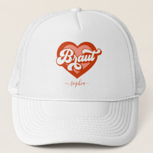 Casquette Braut Und Team Braut Bachelorette Retro Herz