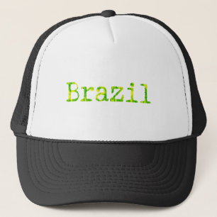 Casquette Brazil Green and Yellow Font