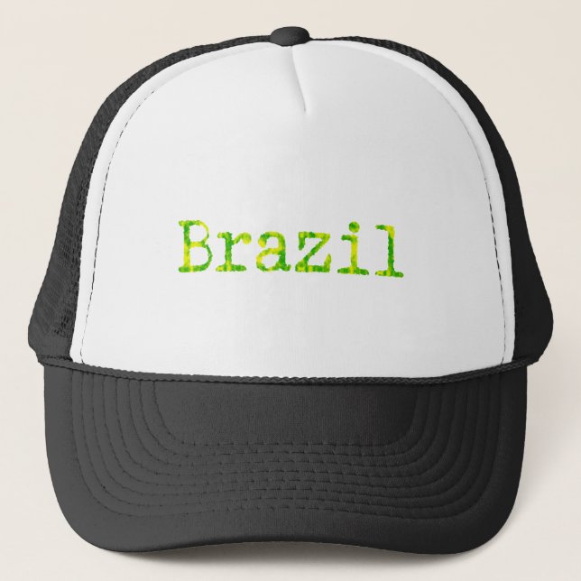 Casquette Brazil Green and Yellow Font (Devant)