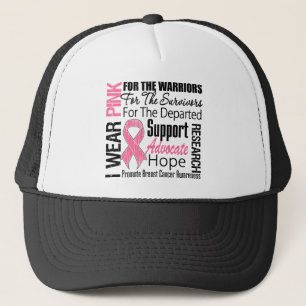 Casquette Breast Cancer I Wear Pink Ribbon TRIBUTE