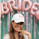 Casquette Bride personnalisée | Pink Monogram Future Mme.<br><div class="desc">Terminez la fête avec ce chapeau personnalisé de camionneur de mariée, avec un monogramme rose vif, une calligraphie moderne qui dit "L'Épouse", et un nom personnalisé en dessous. Amusant, léger et digne d'Insta, ce casquette est parfait pour les bachelorettes de plage, les photos de fête de mariée, ou une ambiance...</div>