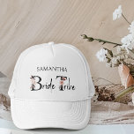 Casquette Bride Tribe Boho Floral Lettres Bachelorette<br><div class="desc">Chapeaux camionneurs de Bride Tribe, personnalisés pour votre tribu de mariées à porter pour votre fête de bachelorette, voyages d'achat ... Bride Tribe est écrit avec des lettres de fleurs boho neutres et écriture manuscrite. Idéal pour un mariage de automne, un mariage à fleurs, un mariage de jardin boho ou...</div>