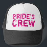 Casquette BRIDES ÉQUIPAGE vintage bachelorette partie camion<br><div class="desc">BRIDES CREW chapeaux de camionneur vintage de bachelorette de partie. Casquettes noirs au texte fané mignon avec texte personnalisé pour l'entourage de la mariée d'équipe et de la mariée. Accessoire de gag amusant pour groupe mariage, mariage, soirée filles, voyage de fin de semaine des filles etc.Faites vos propres accessoires pour...</div>