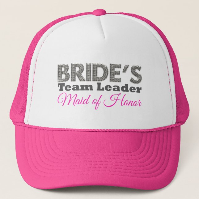 Casquette Bride's team leader maid of honneur (Devant)
