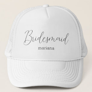 Casquette bridesmaid nom moderne chic tendance