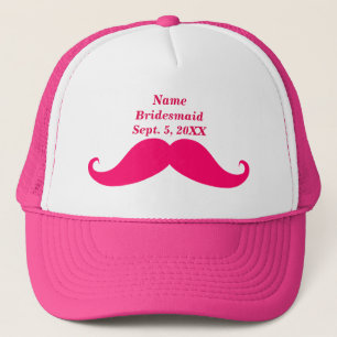 Casquette Bridesmaid Pink Mustache Trucker Hat