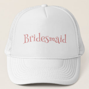 Casquette Bridesmaid rose et blanc