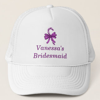 Casquette Bridesmaid - "Sucre de canne à rayures violettes a