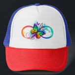 Casquette Bright infinity with rainbow butterfly<br><div class="desc">multicolor, bright, symbole of infinity with rainbow, detailed butterfly monarch. Rainbow butterfly. Rainbow infinity.</div>