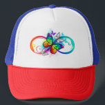 Casquette Bright infinity with rainbow butterfly<br><div class="desc">multicolor,  bright,  symbole of infinity with rainbow,  detailed butterfly monarch. Rainbow butterfly. Rainbow infinity.</div>