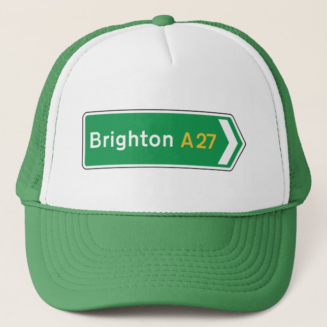 Casquette Brighton, panneau routier BRITANNIQUE (Devant)