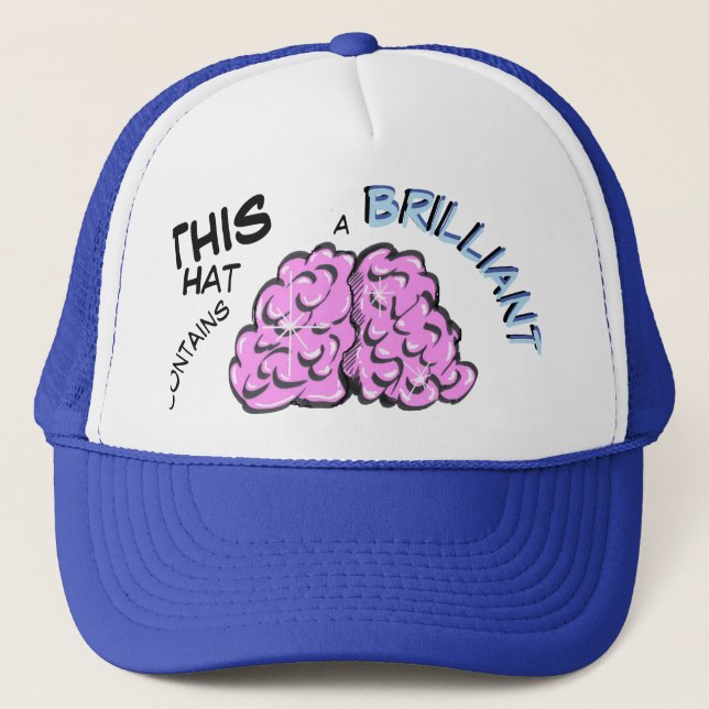 Casquette Brillant Cust Cerveau. Chapeau de camion texte (Devant)