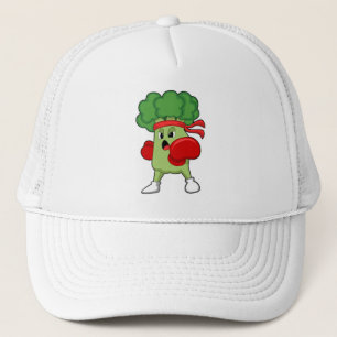 Casquette Brocoli à la boîte avec gants de boxe