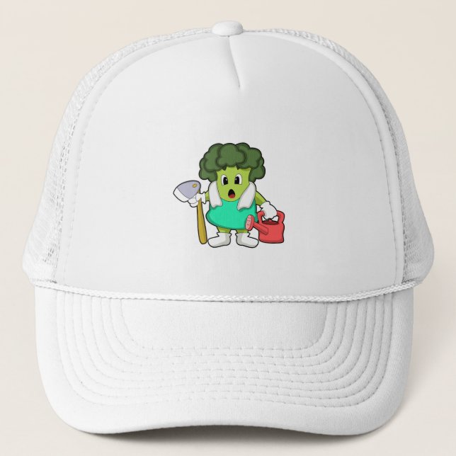 Casquette Brocoli comme fermier avec arrosage (Devant)