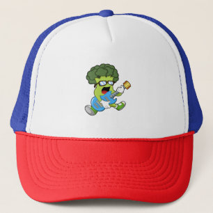 Casquette Brocoli comme musicien avec guitare