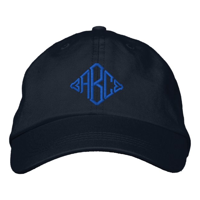 Casquette brodé bleu marine sur mesure (Devant)