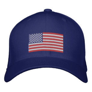 Casquette brodé du drapeau américain