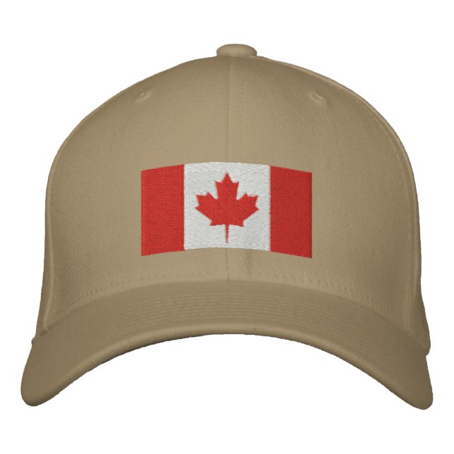 Casquette brodé du drapeau canadien (Devant)