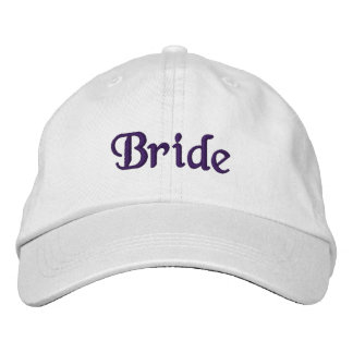 Casquette brodé d'une mariée violette profonde