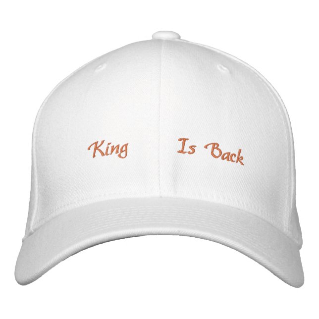 Casquette brodé King Text Casquette en laine soupl (Devant)