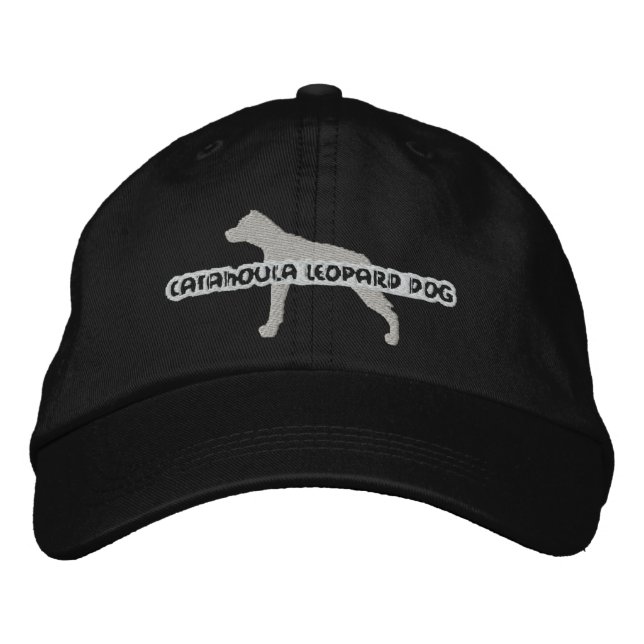 Casquette brodé Silhouette Catahoula Leopard Chien (Devant)