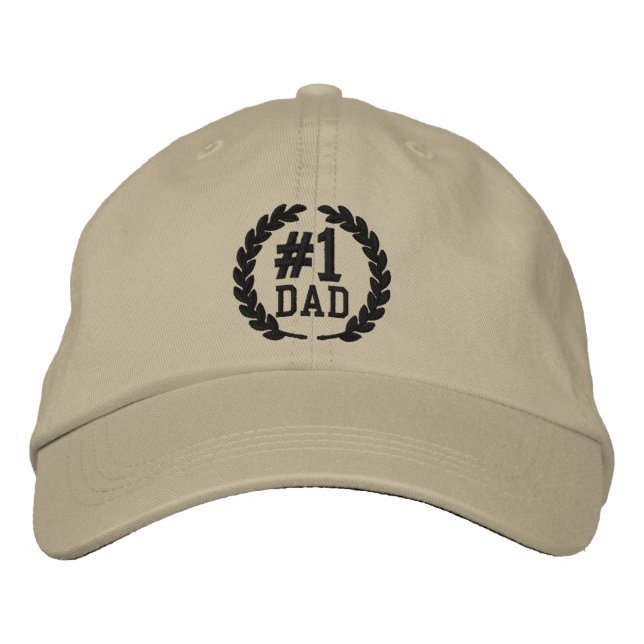 Casquette Brodée #1 Broderie numéro un DAD (Devant)