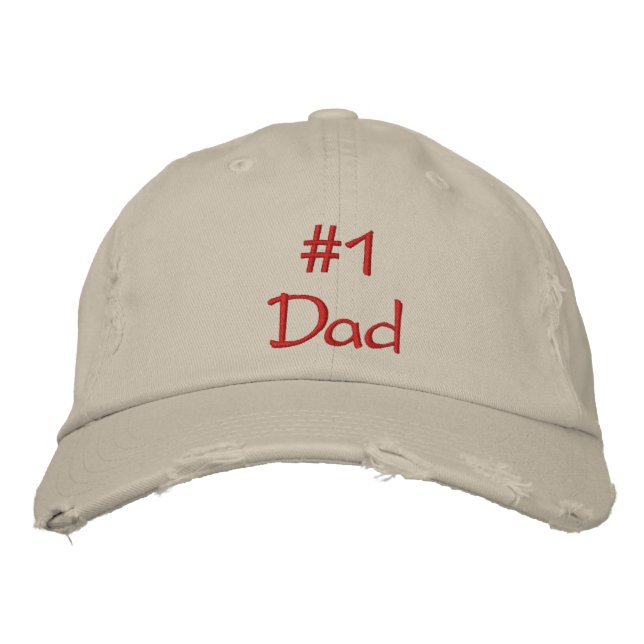 Casquette Brodée # 1 Dad Embroidered Baseball Cap (Devant)
