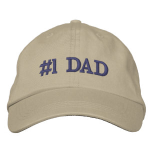 Casquette Brodée #1 Papa Beige Brown Typographie