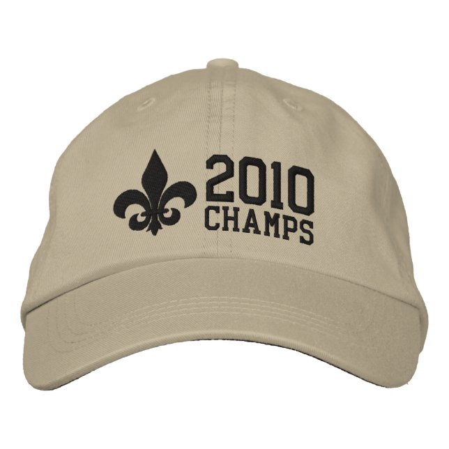 Casquette Brodée 2010 Champs Fleur De Lis NOLA (Devant)