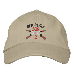 Casquette Brodée 2-508e infanterie Afghanistan : fusils croisés