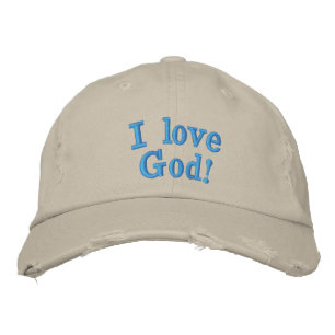 Casquette Brodée 2. J'aime Dieu !