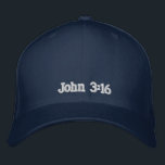 Casquette Brodée 3h16 de John<br><div class="desc">Basculez votre casquette et démontrez votre foi en utilisant un casquette de 3h16 de John.</div>