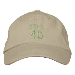 Casquette Brodée 45 Anniversaire Nom personnalisé Broderie VERTE OL