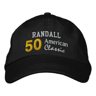 Casquette Brodée 50e anniversaire AMERICAN CLASSIC Nom personnalisé