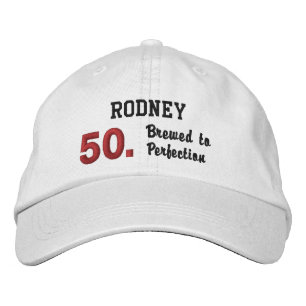 Casquette Brodée 50e anniversaire BREWED to PERFECTION White Red V0