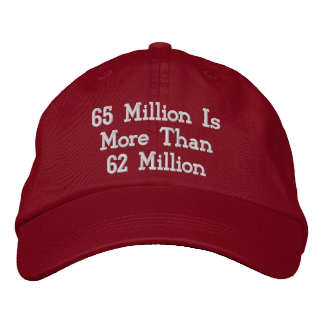 Casquette Brodée 65 Millions De Casquettes, Soixante-Deux Millions (Devant)